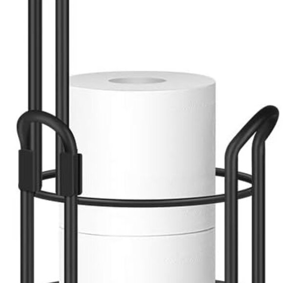 Other - Vintage Black Metal Toilet Paper Stand and Dispenser for 4 Rolls - Easy Assembly